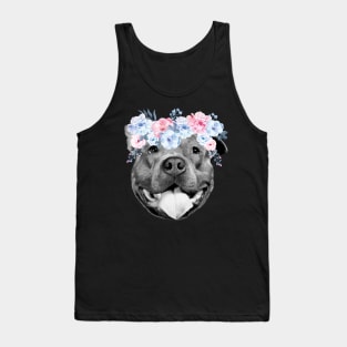 Pitbull Flowers Tank Top